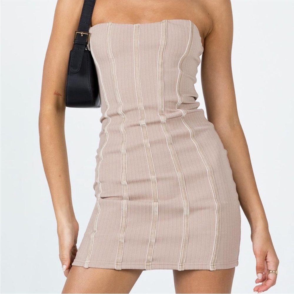 Mini dress with velvet details